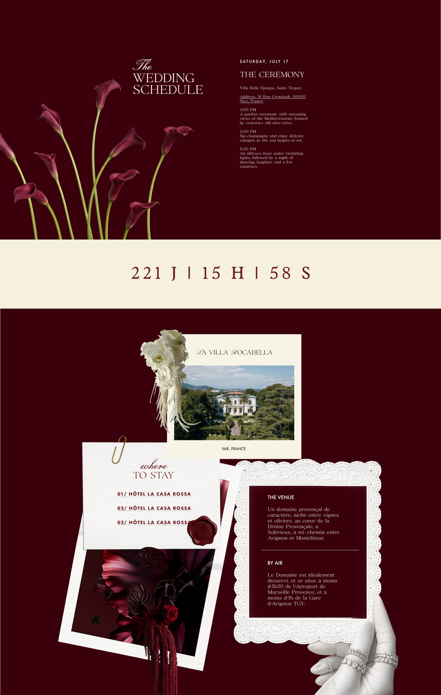 Aperçu du site de mariage