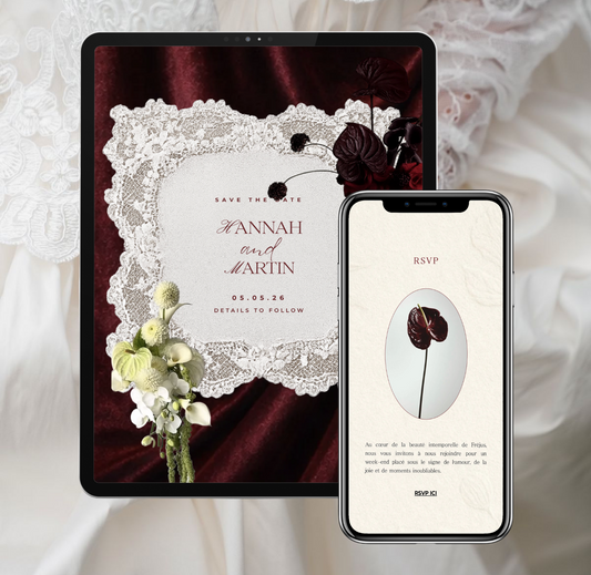 Burgundy / Luxury Wedding Website